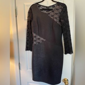 JAK Black Shimmering Dress Size Med